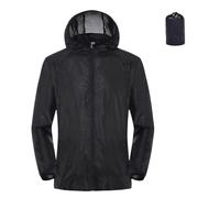LPACXBYD Sun Protection Jacket Anti-scratch Trendy Men Women Waterproof Sun Protection Coat Anti-wrinkle Couples Jacket Hooded For Work(Black,3XL)