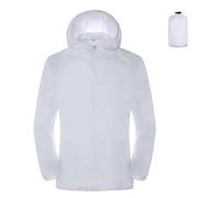 LPACXBYD Sun Protection Jacket Anti-scratch Trendy Men Women Waterproof Sun Protection Coat Anti-wrinkle Couples Jacket Hooded For Work(White,M)