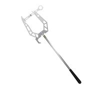 LPACXBYD Telescopic Boat Hook Dock Hook Multi-Purpose Telescoping Boat Long Distance Threader Mooring Rope Cable Wire Guider Fishing Rod Pole Reel Tool(Silver B with Telescopic hand)