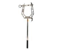 LPACXBYD Telescopic Boat Hook Dock Hook Multi-Purpose Telescoping Boat Long Distance Threader Mooring Rope Cable Wire Guider Fishing Rod Pole Reel Tool(Silver With Telescopic Rod)