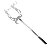 LPACXBYD Telescopic Boat Hook Dock Hook Multi-Purpose Telescoping Boat Long Distance Threader Mooring Rope Cable Wire Guider Fishing Rod Pole Reel Tool(Silver B)