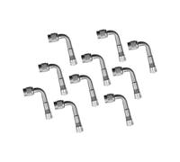 LPACXBYD Valve Extender 10pcs Silver 90 Degrees Angle Tire Valve Extender Extension Adapter for Car Truck Campers Trailer RVs