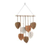 LPACXBYD Wall Decor Wall Hanging Decoration Decor Large Handmade Woven Art Leaf With Feathers For Home(Khaki)