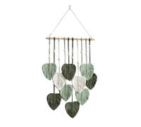 LPACXBYD Wall Decor Wall Hanging Decoration Decor Large Handmade Woven Art Leaf With Feathers For Home(Green)