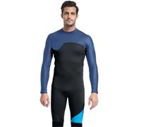 LPACXBYD Wetsuit 3.0mm Neoprene Diving Suit Women Men One-Piece And Surfing Clothes Scuba Dive High Elasticity(1497 BU BK,XXL)