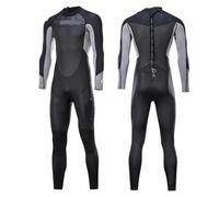 LPACXBYD Wetsuit 3.0MM Neoprene Wetsuit Men Women Scuba Diving Suit Deepwater Spearfishing Snorkeling Surfing One Piece Set(MF302 Men BK GY,XXL)