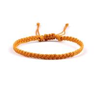 LPACXBYD Woven Rope Bracelet Adjustable Waterproof Wax String Bracelet for Women Men Handmade Woven Friendship Prayer Jewelry(Yellow 2)