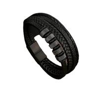 LPACXBYD Woven Rope Bracelet Men's Leather Bracelet Hand-woven Multi-layer Combination Accessory Man