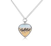 LPAGBCNU A Racing Zebra Pet Ashes Necklace with Filling Kits 70CM Cable Chain Memorial Cremation Urn Necklace Jewelry Souvenir Keepsake for Human Ashes Dogs Cats Sympathy Gift for Women Men
