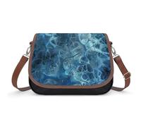 LPAGBCNU Blue Neuron Picture Crossbody Bags for Women Removable Straps And Zipper Closure Leather Shoulder Bags Womens Handbags Clutch Purse