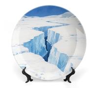 LPAGBCNU Bone China Decorative Plates Reefs by The Sea Ceramic Decorative Plate Wall Decor with Display Stand Ceramic Ornaments for Wall Hanging Decoration