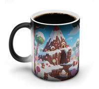 LPAGBCNU Candy Snow Mountain Magic Color Changing Coffee Mug, 11 Oz Ceramic Cup with Handle, Heat Sensitive Heat Changing Mug Temperature Changing Mugs for Office Home, Personalized Gift