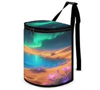 LPAGBCNU Car Bins for Back of Cars Desert Oasis Bin for Cars Car Bins for Front of Car Hanging Collapsible Garbage Bags Suitable for Various Vehicle Interiors