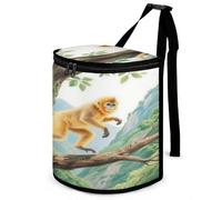 LPAGBCNU Car Bins for Back of Cars Jumping Golden Monkey Bin for Cars Car Bins for Front of Car Hanging Collapsible Garbage Bags Suitable for Various Vehicle Interiors