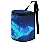 LPAGBCNU Car Bins for Back of Cars Mountains And Star River Bin for Cars Car Bins for Front of Car Hanging Collapsible Garbage Bags Suitable for Various Vehicle Interiors