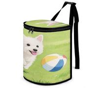 LPAGBCNU Car Bins for Back of Cars Puppy Chasing A Ball Bin for Cars Car Bins for Front of Car Hanging Collapsible Garbage Bags Suitable for Various Vehicle Interiors