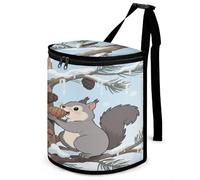 LPAGBCNU Car Bins for Back of Cars Squirrel Storing Pine Cones Bin for Cars Car Bins for Front of Car Hanging Collapsible Garbage Bags Suitable for Various Vehicle Interiors