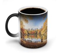 LPAGBCNU Coffee Mug 11 Oz Central Park Autumn Scene Color Changing Mugs, Heat Changing Coffee Mugs with Handle, Heat Sensitive Magic Mug for Women Men Funny Ceramic Cup for Tea Latte Milk Cocoa