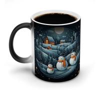 LPAGBCNU Coffee Mug 11 Oz Christmas Santa Penguin Color Changing Mugs, Heat Changing Coffee Mugs with Handle, Heat Sensitive Magic Mug for Women Men Funny Ceramic Cup for Tea Latte Milk Cocoa