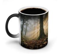 LPAGBCNU Coffee Mug 11 Oz Misty Forests Color Changing Mugs, Heat Changing Coffee Mugs with Handle, Heat Sensitive Magic Mug for Women Men Funny Ceramic Cup for Tea Latte Milk Cocoa