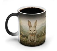 LPAGBCNU Coffee Mug 11 Oz Sit on The Grass Color Changing Mugs, Heat Changing Coffee Mugs with Handle, Heat Sensitive Magic Mug for Women Men Funny Ceramic Cup for Tea Latte Milk Cocoa