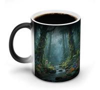 LPAGBCNU Coffee Mug 11 Oz Tropical Rain Forests Color Changing Mugs, Heat Changing Coffee Mugs with Handle, Heat Sensitive Magic Mug for Women Men Funny Ceramic Cup for Tea Latte Milk Cocoa
