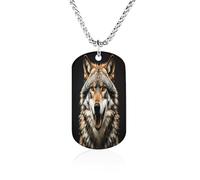 LPAGBCNU Custom Hungry Like A Wolf Dog Tag Necklace 23.6" Chain Personalized Photo Pendant for Men Women Stainless Steel Memorial Picture Couple Necklace Jewelry Keepsake Bereavement Sympathy Gifts