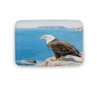 LPAGBCNU Door Mat Outdoor Indoor Welcome Mats Non Slip Floor Mat Bald Eagle Front Doormat for Entryway Rug Front Porch Laundry Bathroom Bedroom Rug Carpet 50CMx80CM