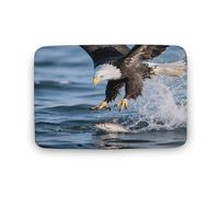 LPAGBCNU Door Mat Outdoor Indoor Welcome Mats Non Slip Floor Mat Bald Eagle Front Doormat for Entryway Rug Front Porch Laundry Bathroom Bedroom Rug Carpet 40CM X60CM