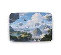 LPAGBCNU Door Mat Outdoor Indoor Welcome Mats Non Slip Floor Mat Island in The Sky Front Doormat for Entryway Rug Front Porch Laundry Bathroom Bedroom Rug Carpet 40CM X60CM