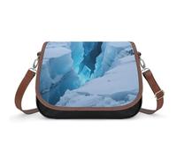 LPAGBCNU Glaciers Cracks Ice Caves Crossbody Bags for Women Removable Straps And Zipper Closure Leather Shoulder Bags Womens Handbags Clutch Purse