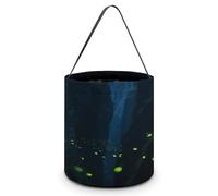 LPAGBCNU Halloween Candy Bucket Depict A Firefly Canyon Trick Or Treat Bags Halloween Candy Tote Bag with Handles Reusable Candy Baskets for Halloweens Party Supplies Favors Gift Bags