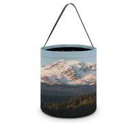 LPAGBCNU Halloween Candy Bucket Depict A Mount Rainier Trick Or Treat Bags Halloween Candy Tote Bag with Handles Reusable Candy Baskets for Halloweens Party Supplies Favors Gift Bags