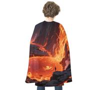 LPAGBCNU Halloween Fiery Canyon Cloak Reversible Cape Costume for Masquerade Halloween Cosplay Birthday Party Decoration