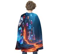 LPAGBCNU Halloween Gem Mine Cloak Reversible Cape Costume for Masquerade Halloween Cosplay Birthday Party Decoration