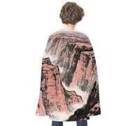 LPAGBCNU Halloween Grand Canyon Red Sandstone Cloak Reversible Cape Costume for Masquerade Halloween Cosplay Birthday Party Decoration