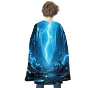LPAGBCNU Halloween Metal Canyon Cloak Reversible Cape Costume for Masquerade Halloween Cosplay Birthday Party Decoration