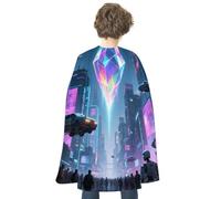 LPAGBCNU Halloween Mysterious Energy Crystal Cloak Reversible Cape Costume for Masquerade Halloween Cosplay Birthday Party Decoration