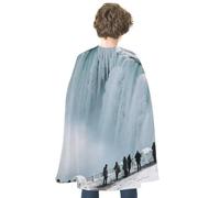 LPAGBCNU Halloween Niagara Falls Frozen in Winter Cloak Reversible Cape Costume for Masquerade Halloween Cosplay Birthday Party Decoration