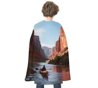 LPAGBCNU Halloween Red Canyon River Cloak Reversible Cape Costume for Masquerade Halloween Cosplay Birthday Party Decoration