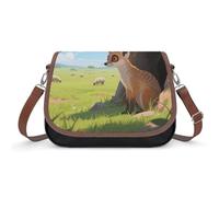 LPAGBCNU Meerkats Next to The Caves Crossbody Bags for Women Removable Straps And Zipper Closure Leather Shoulder Bags Womens Handbags Clutch Purse