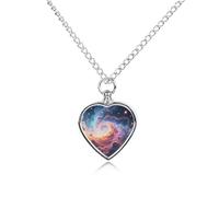 LPAGBCNU Mysterious Nebula Pet Ashes Necklace with Filling Kits 70CM Cable Chain Memorial Cremation Urn Necklace Jewelry Souvenir Keepsake for Human Ashes Dogs Cats Sympathy Gift for Women Men