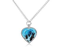 LPAGBCNU Penguin on An Adventure Pet Ashes Necklace with Filling Kits 70CM Cable Chain Memorial Cremation Urn Necklace Jewelry Souvenir Keepsake for Human Ashes Dogs Cats Sympathy Gift for Women Men