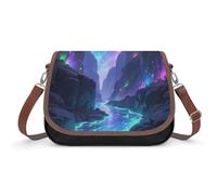 LPAGBCNU Phantom Nebula Canyon Crossbody Bags for Women Removable Straps And Zipper Closure Leather Shoulder Bags Womens Handbags Clutch Purse