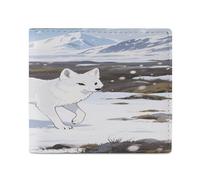 LPAGBCNU Wallet for Men Credit Card Holder for Women Slim Wallet Arctic Foxes on The Tundra Bifold Wallet with Id Window