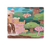 LPAGBCNU Wallet for Men Credit Card Holder for Women Slim Wallet Candy Falls Castle Bifold Wallet with Id Window