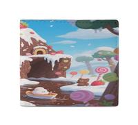 LPAGBCNU Wallet for Men Credit Card Holder for Women Slim Wallet Candy Snow Mountain Bifold Wallet with Id Window
