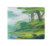 LPAGBCNU Wallet for Men Credit Card Holder for Women Slim Wallet Cloud Forest Bifold Wallet with Id Window
