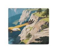 LPAGBCNU Wallet for Men Credit Card Holder for Women Slim Wallet Golden Eagles in The Valley Bifold Wallet with Id Window