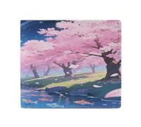LPAGBCNU Wallet for Men Credit Card Holder for Women Slim Wallet Meteor Cherry Blossom Forest Bifold Wallet with Id Window